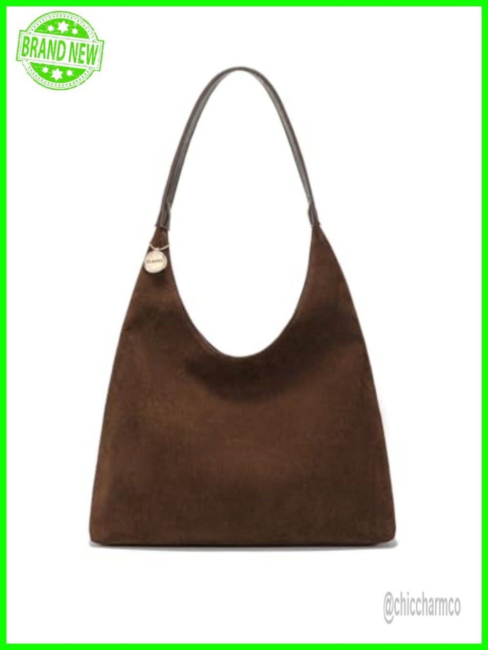 Faux Suede Tote Bag, Large Slouchy Hobo Shoulder Bag, Work Handbag